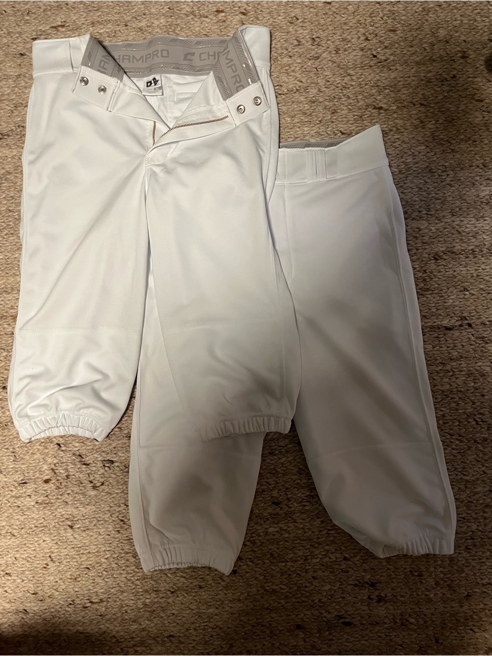 Champro White Kids Baseball Knickers (2 Pairs)